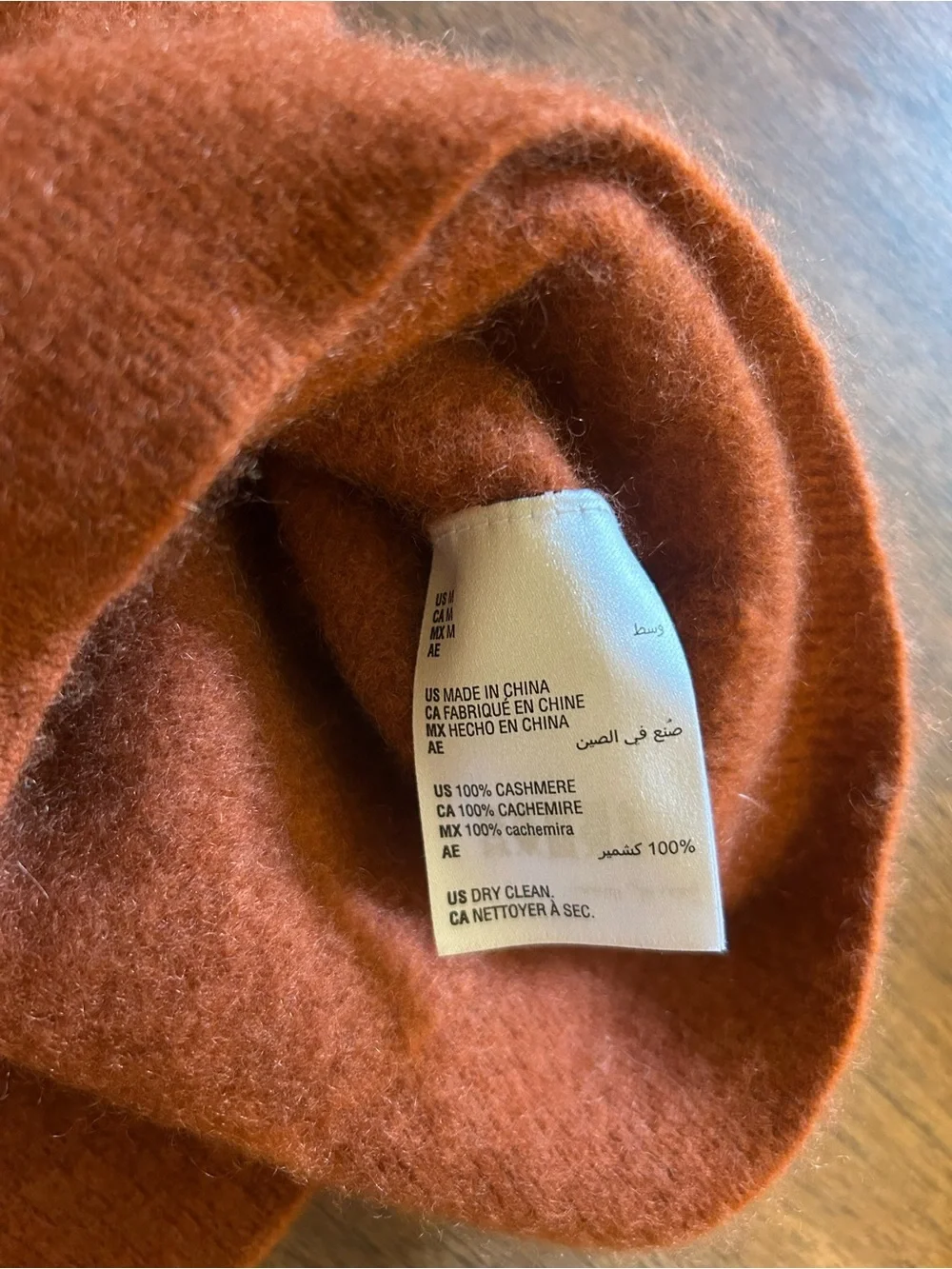 Charter Club 100% CASHMERE Sweater Girls Size Medium Orange Pullover Luxury - Picture 5 of 7